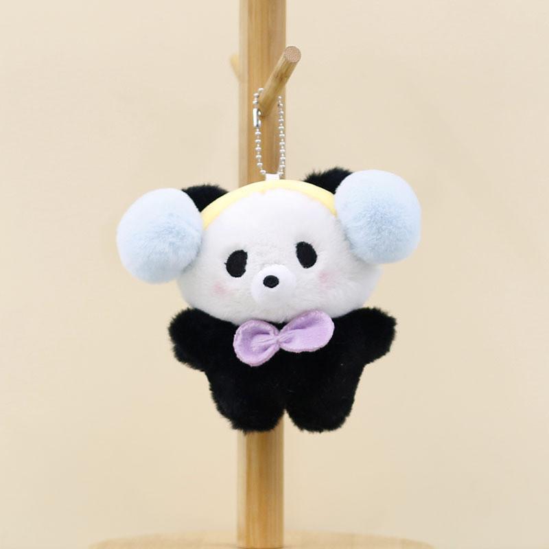 Charming Bunny Plush Keychain Ultra-soft Short Plush Adorable Rabbit Bag Accessory Panda