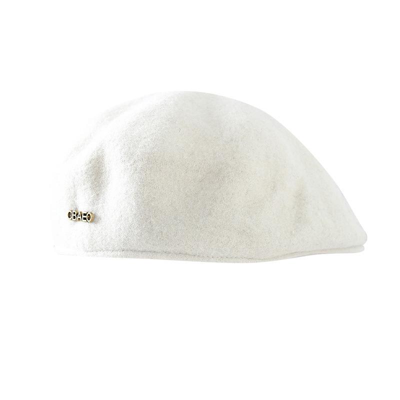 Hat lady autumn and winter wool cap British style retro fashion versatile temperament simple casual hat tide