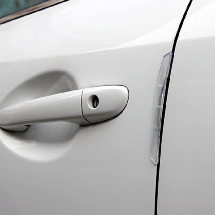 Car Door Edge Shielding Strips 4 Units Collision Avoidance Clear Protectors