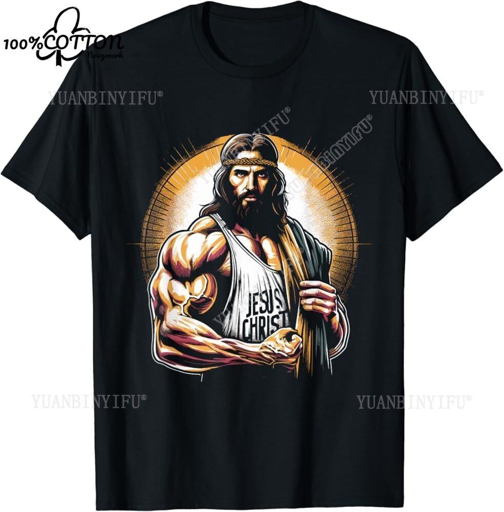 Jezus Cię wspiera Vintage top Harajuku Casual Unisex T-shirty Bawełna Streetwear Krótki rękaw Okrągły dekolt Moda uliczna