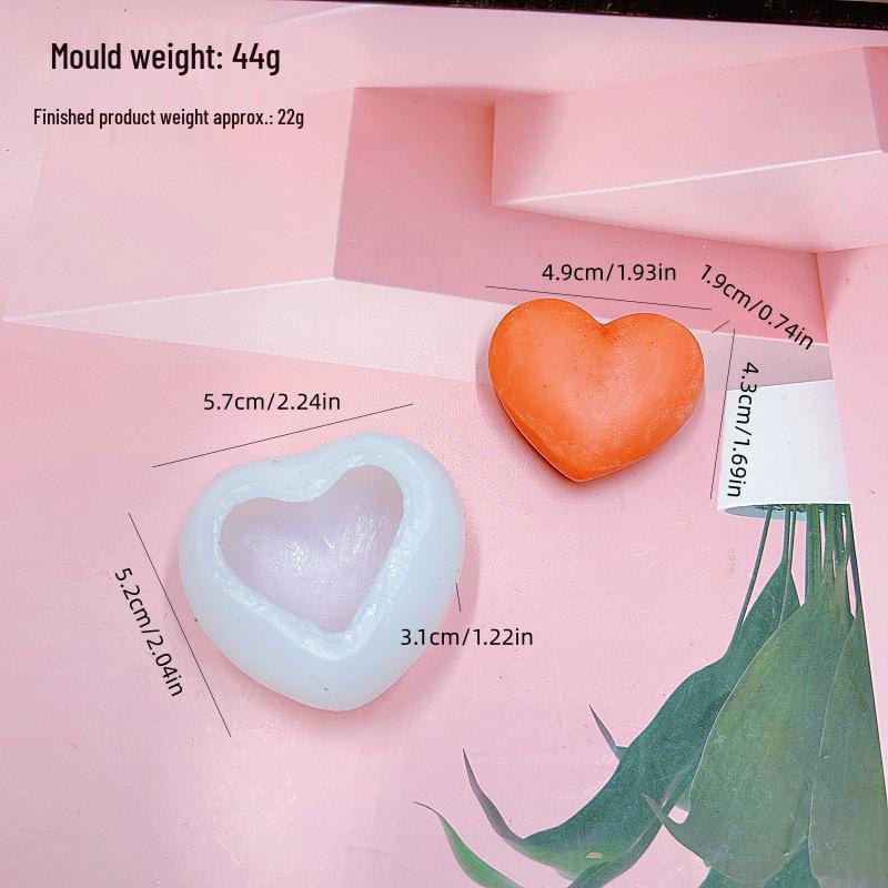 Heart-Shaped Aromatherapy Candle & Mousse Cake Silicone Mold