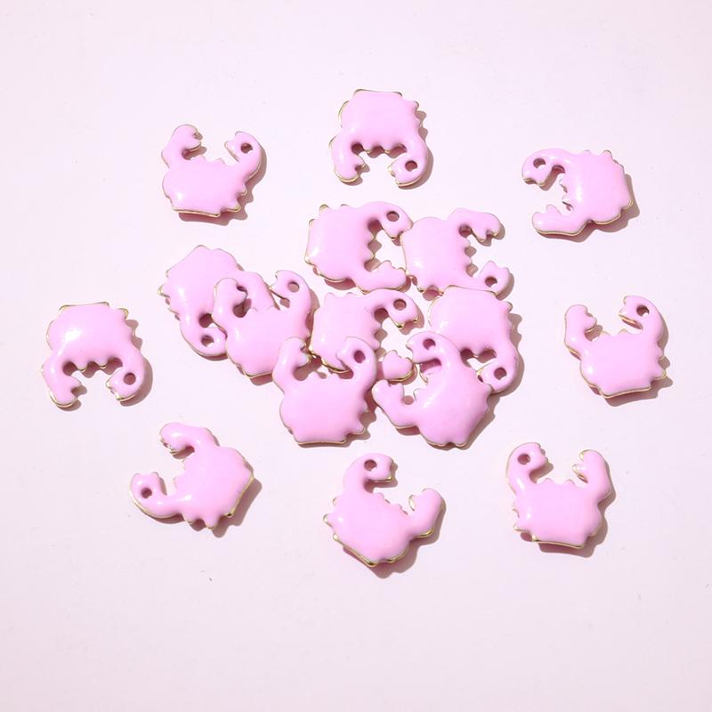 20pcs 10x10mm Stainless Steel Small Crab Enamel Charms Pendant Stainless Steel DIY Jewelry Making Accessories Findings