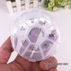 7-Day Round Portable Pill Box with 7 Compartments