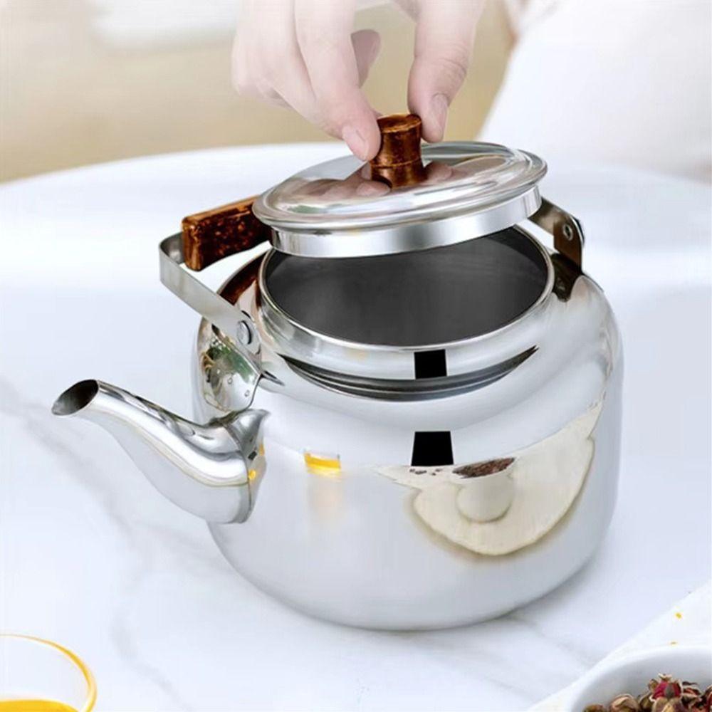 New 1L/1.5L/2L Tea Pot Stainless Steel Fast Heating Hotboiling Pots Large Capacity Whistling Teakettle Home Camping