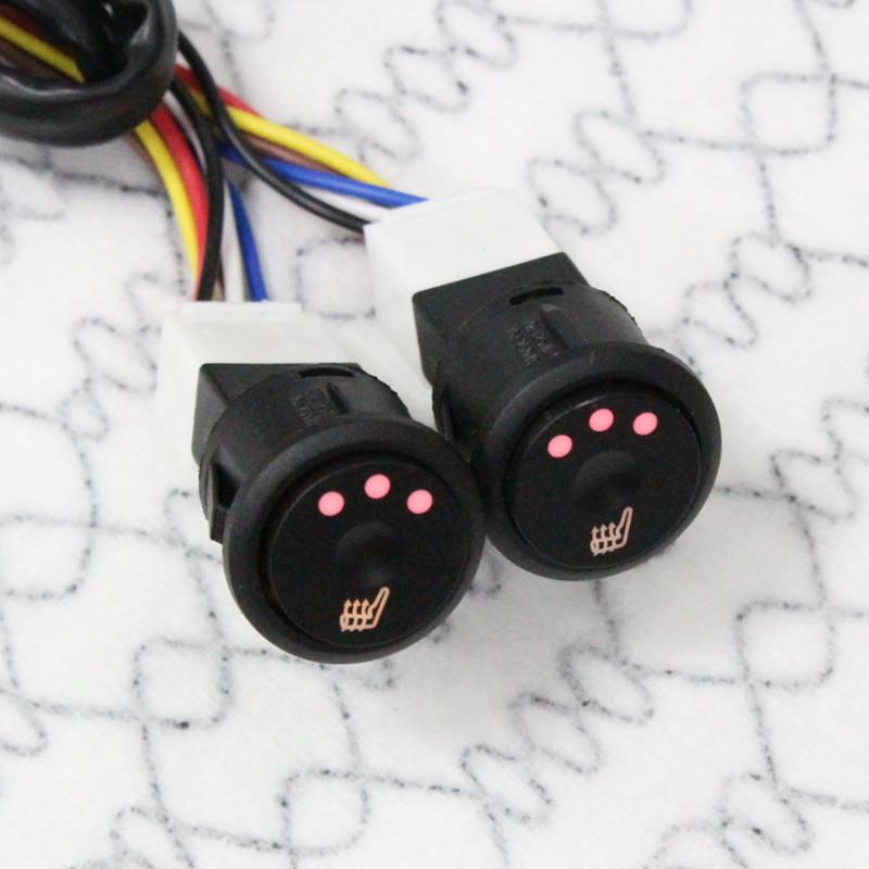 

4 шт., 3 уровня, 12 В, углеродное волокно, универсальный автомобильный обогреватель, накладки на сиденья, зимнее теплое сиденье B