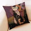 Federa per cuscino con stampa di gatti vintage, per soggiorno, divano, camera da letto, decorazione