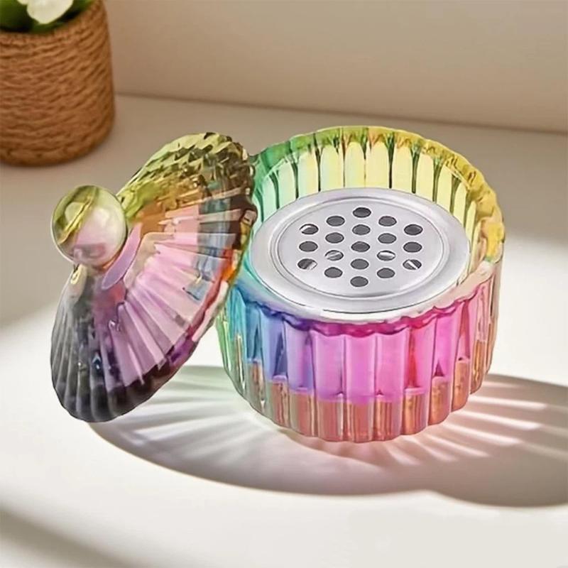 Color Glass Dish Acrylic Powder Liquid Holder Container Shape Nail Lid Cup Bowl Manicure Accessories