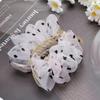 Elegant Simple Printed Chiffon Pleated Hair Clip For Women Girls  Versatile Fixed Ponytail Clip Hair Accessories Gift