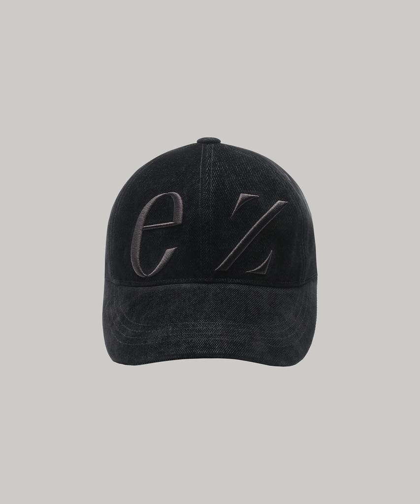 Ainpeullanjin Velvet Denim Set-Up 6-Panel Ball Cap (Black)