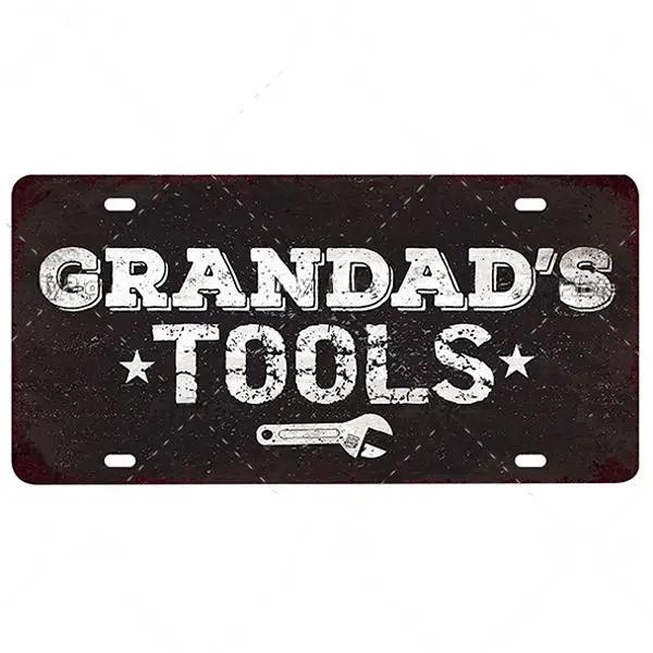 FJ Vintage Garage Metal Signs Decor Tin Sign License Plate Decoration Man Cave Plaque Home Wall