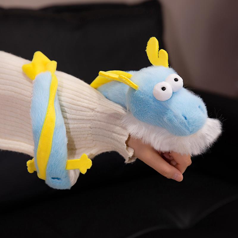 

Creative twisting dragon snapping circle plush toy doll lying down dragon hand doll children accompany soothing doll 60cm（0.1kg） фіолетовий
