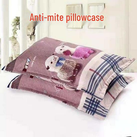 Skin-Friendly Breathable Brushed Pillowcase, Thickened 48x78 cm Cover for Adult Pillow Core