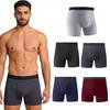 Męska Bielizna Bokserki Średni Stan Elastyczny Pas U-Wypukłe Szorty Majtki Kontrastowy Pas Otwarte Przód Majtki