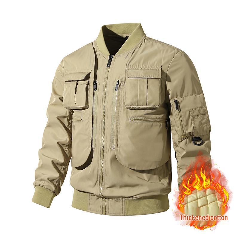 Men's Multi-Pocket Bomber and Baseball Workwear Jacket – Three-Proof Mountaineering Style