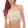 Top Cropped Monograma Off White Feminino/Senhora