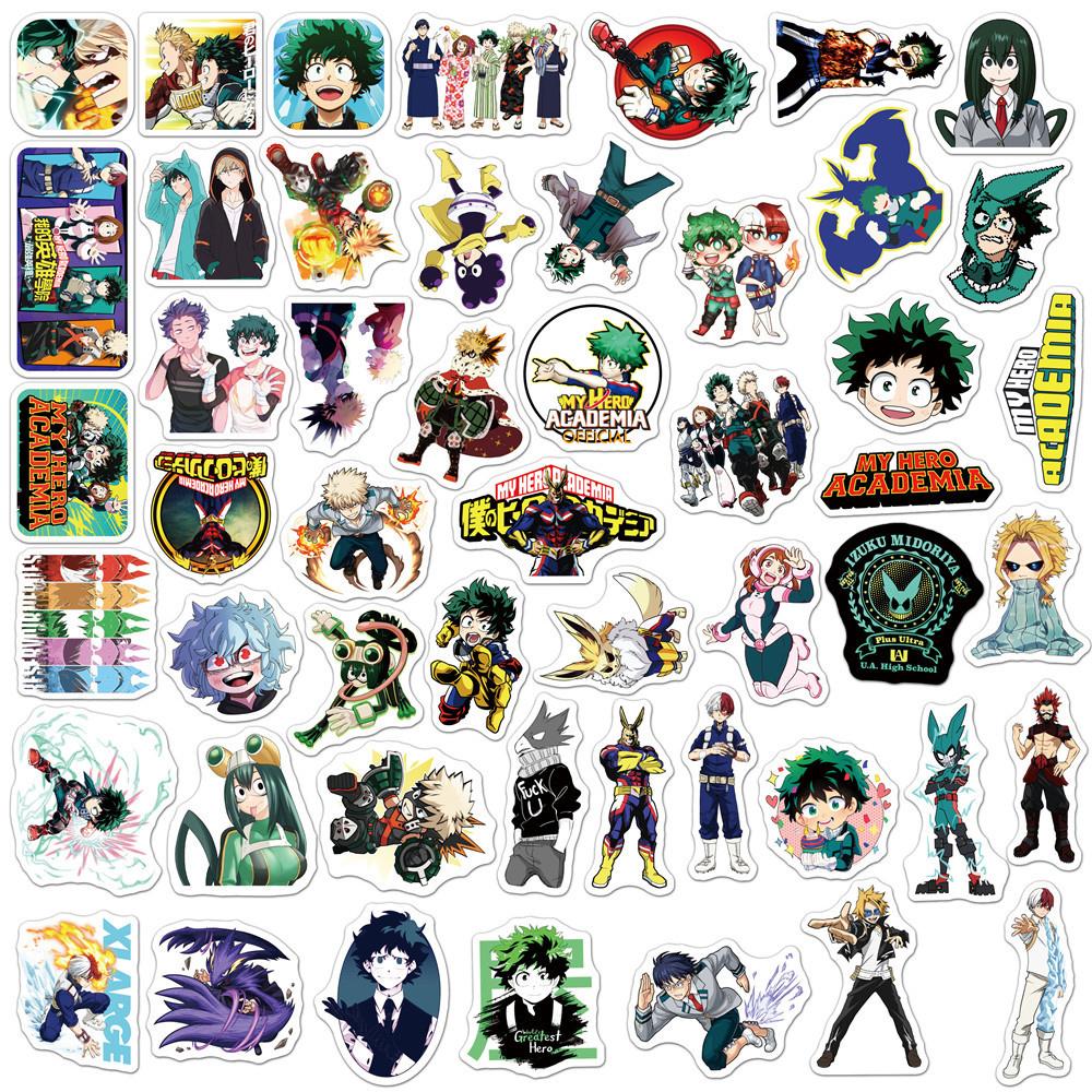 10/30/50/100pcs Japanese Anime My Hero Academia Graffiti Stickers Waterproof DIY Skateboard Phone Cool Manga Decals Toys Gifts