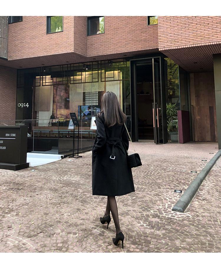 2023 Herbst/Winter Koreanischer OL Slim-Fit Colorblock Strickpulloverkleid