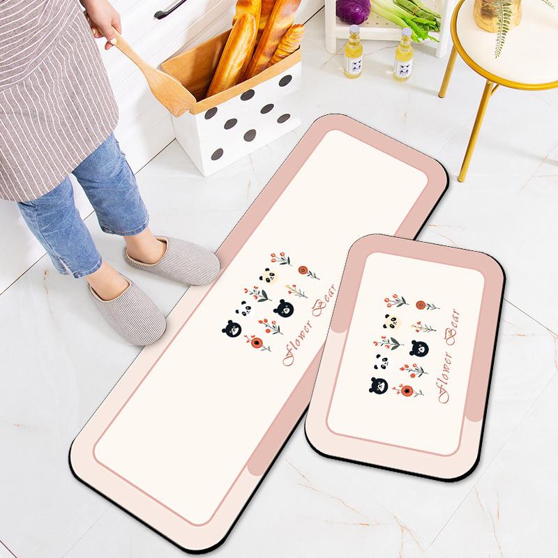 Kitchen Absorbent Non-slip Mat Anti-accelerator Floor Quick-drying Bathroom Mat Entry Bathroom Mat