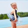 Transparent Sparkle Swim Tube with Sequins, Summer Beach Party Floatie for Water Play