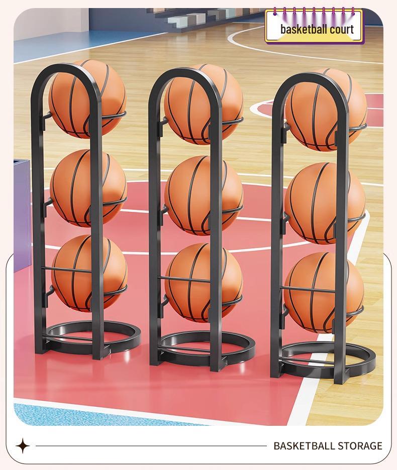 Foldable Multi-layer Sports Ball Storage Rack for Home