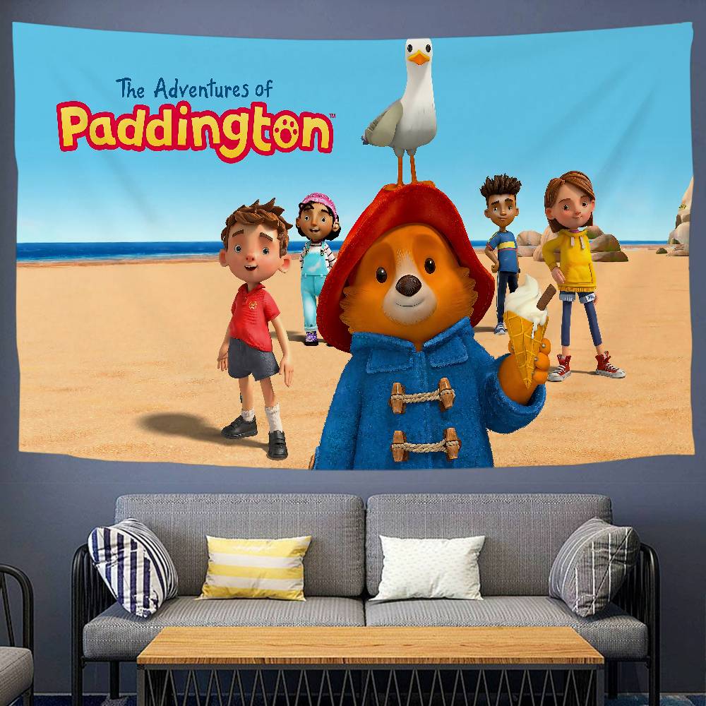 PPaddington Bear Chart Tapestry For Living Room Home Dorm Decor Art Home Decor