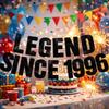 Černý Papírový Legendární Od roku 1996 Banner Girlanda Ručně Vyrobený Šťastné Narozeniny Banner Dekorativní Oslava Párty Scéna Rekvizita Darování