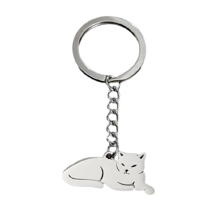 

Игривый Милый Котенок с Элегантным Шармом Брелок-Подвеска из Нержавеющей Стали Аксессуар Портативный для Персонализации