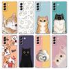 Cat Cute Kitten Cartoon Clear Silicone Phone Case For Samsung Galaxy S23 S22 5G S20 Ultra S21 FE 5G S10E S9 S8 S10 Plus Cover