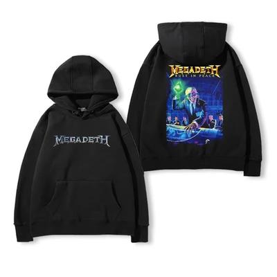 MEGADETH Rock Band Hooded Men's Women's Oversized Sweatshirt European and American Streetwear Hip Hop Harajuku Versatile Jacket