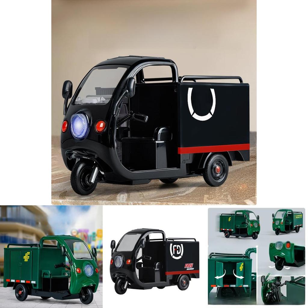 Childrens Alloy Inertia Delivery Car Model With Flashing Light And Sound For Playroom Decor