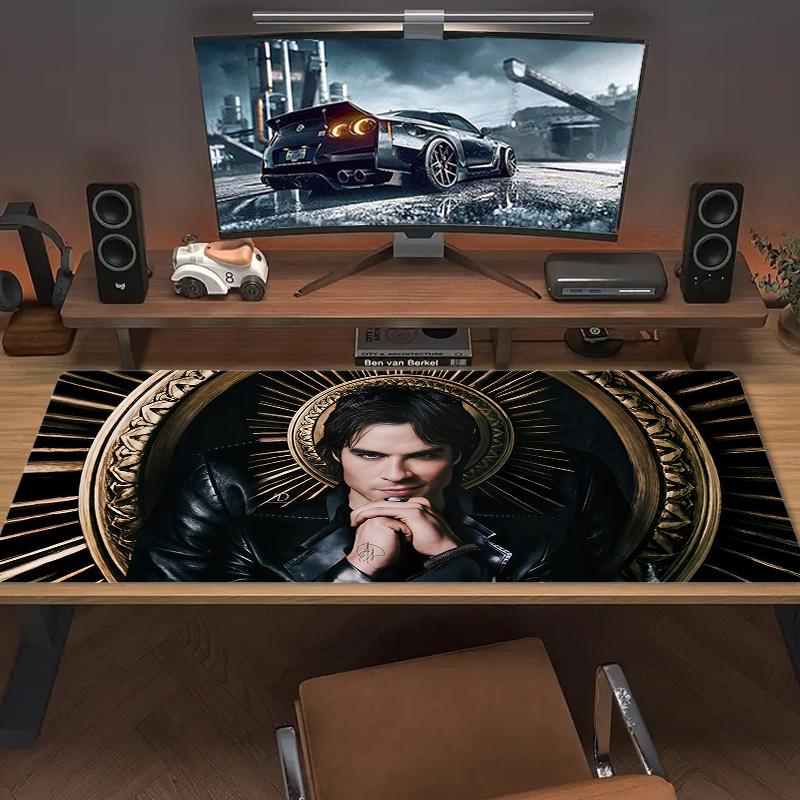 Damon Salvatore Large Size Mouse Pad Large Gaming Table Cushion Non-slip Laptop Tablet Big Mousepad XXL Mat Mini PC Playmat With Lock edge