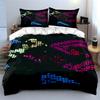 "Colorful Light Projection Set" Bedding Set with 1 Duvet Cover 2 Pillowcases Single Double King Queen, Gift