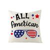 4 lipca Dzień Niepodległości Dekoracje Poszewka na poduszkę Poszewka na poduszkę z flagą amerykańską Domowa dekoracyjna lniana poszewka na poduszkę 45*45