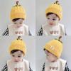 Diseño de Dibujos Animados Calabaza Gorro para Niños Pequeños Estilo con Puño Gorra para Bebé Nuevo Gorro de Punto para Bebé Unisex