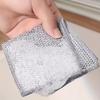 12pcs New Multifunctional Non-Scratch Wire Dishcloth Restaurant Multipurpose Wire Dishwashing Rags Grid Wet Dry Scrubs Cleans