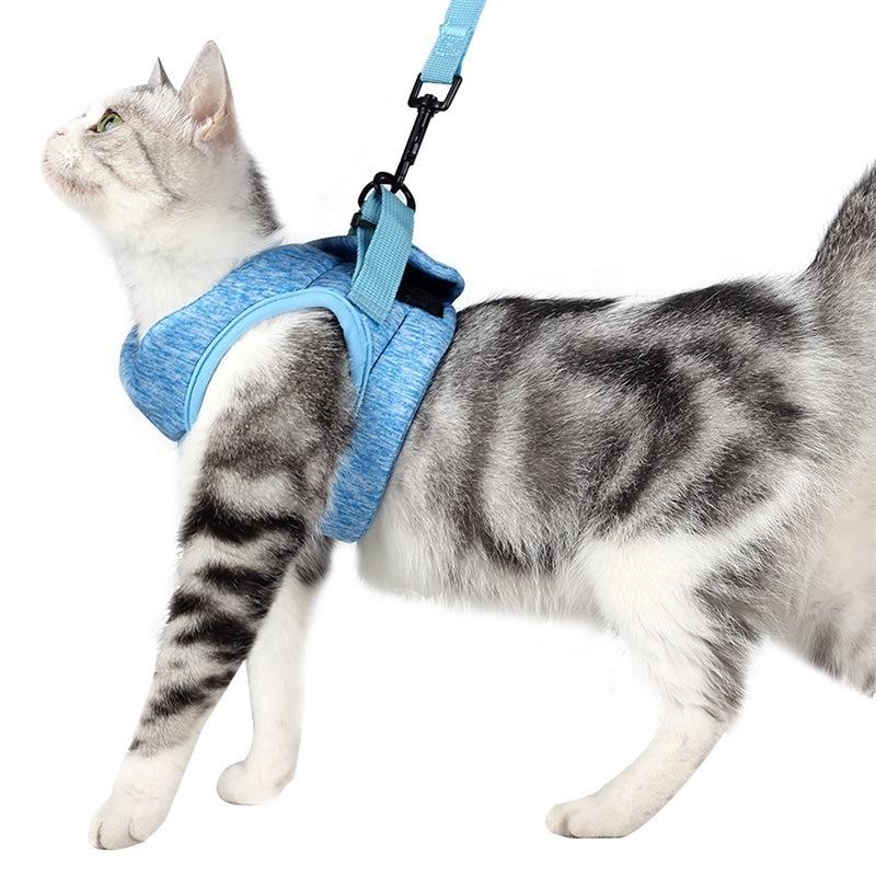 Cat Harness Leash Upgraded Anti Escape Breathable Chest Vest Adjustable For Cats And Kittens Daily Walks Park Travel Birthday