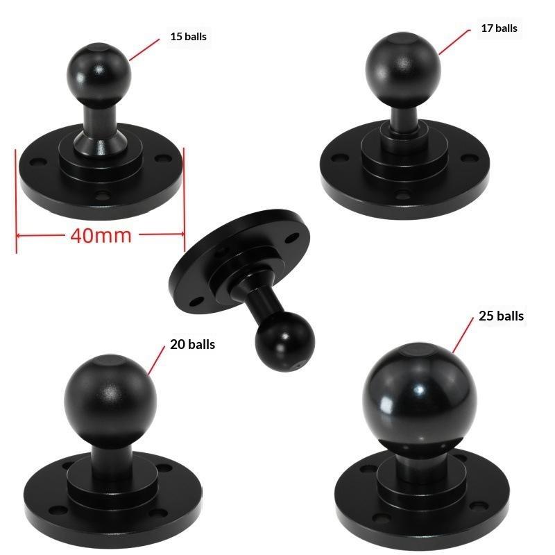Aluminum 15Mm/17Mm/19Mm/20Mm/25Mm Ball Head Adapter To M6 1/4 Bolt For Motorcycle Phone Holder Car Bracket Camera Stand