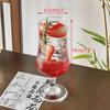 Retro Glass Goblet Transparent Red Wine Cup Whiskey Cocktail Summer Kitchen Coffee Dinkware Gift Forwedding