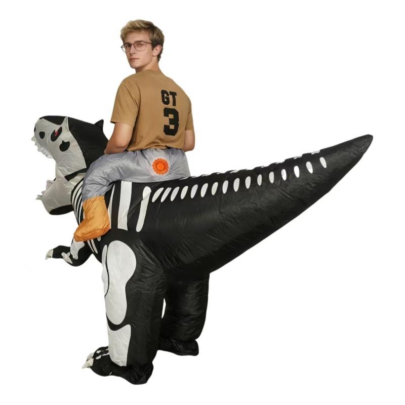 Red-Eyed Ribs Tyrannosaurus Rex Inflatable Suit Halloween Annual Meeting Stage Funny Performance Inflatable Suit