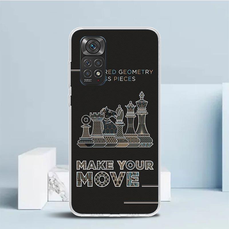 Competitive Chess Game Phone Case For Xiaomi Redmi Note 15 14 14S 13 12S 12 Pro Plus 11S 11 11T 11E 10S 10 + Soft TPU Back Cover