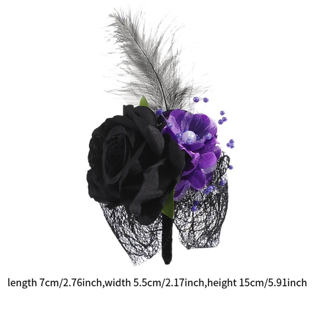 Wrist Corsage Bride Bridesmaid Bouquet DIY Dark Romantic Wedding Decoration