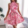 Süßes Prinzessinnen-Print Ärmelloses Kleid - Europäischer & Amerikanischer Stil Damenbekleidung