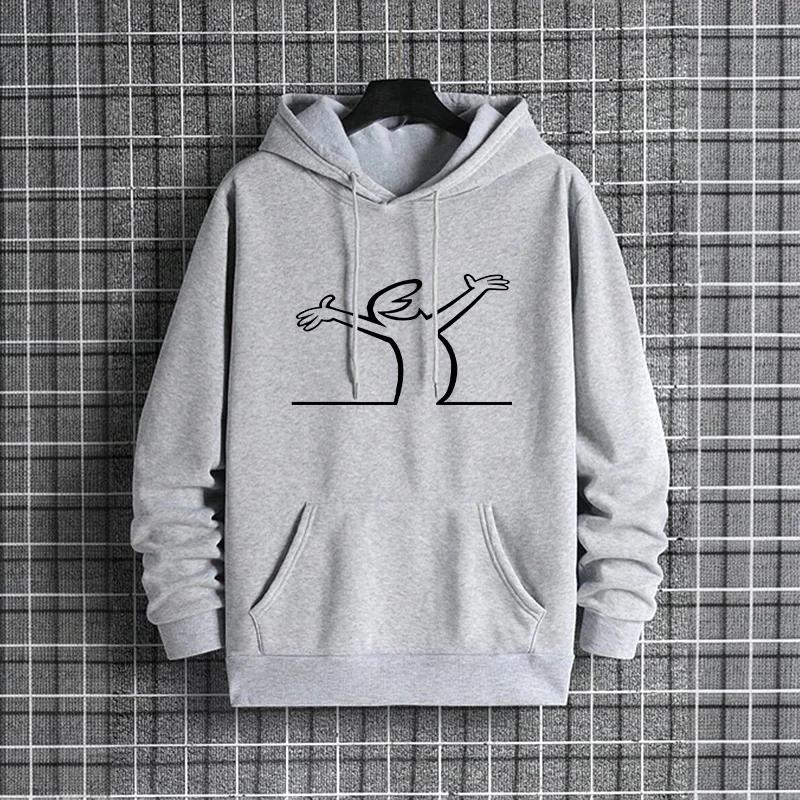 Hot Sale 2025 Fall Winter Men Hooded Sweatshirt Warm Pullover Casual Outdoor Fashion High Quality Hoodie Men's Clothing