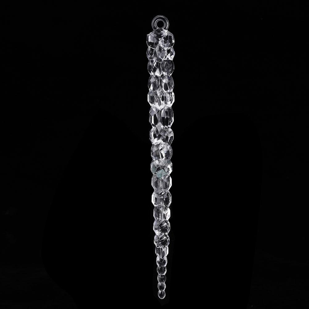 12pcs Acrylic Icicle Party Wedding Festival Christmas Tree Hanging Decoration 14.8cm