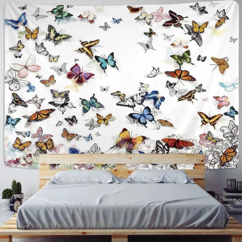 Tapisserie Décoration Murale Maison Motif Papillon Fond Chambre Bureau Salon