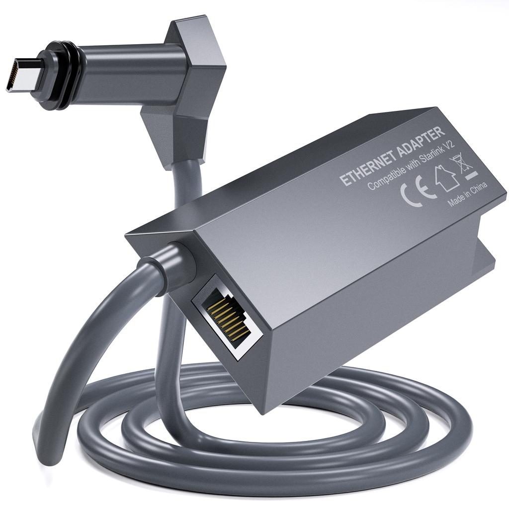 Adapter Ethernet Starlink do anteny satelitarnej Internet satelitarny V2 Zestaw Powerline do przewodowej sieci zewnętrznej GEN2 Adapter Ethernet