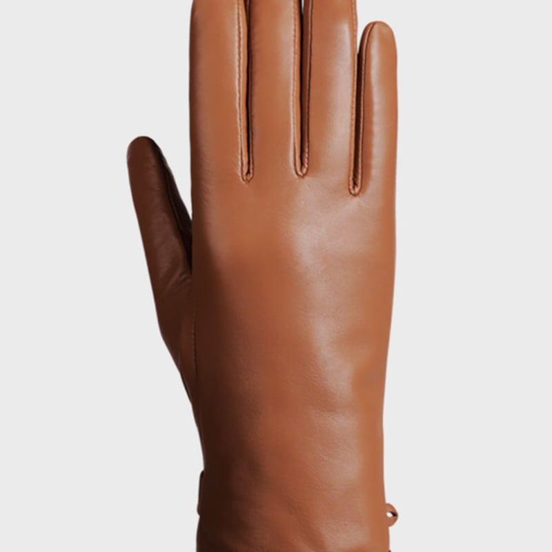 

SARTOR Belted Women s Touch Leather Gloves Camel M