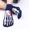 Halloween Scary Skull Skeleton Toe Bone Printed Socks Funny Novelty Socks for Mens