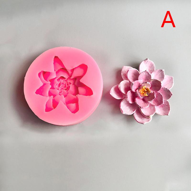 3D Lotusblumen Silikonform DIY Küchen Backwerkzeug Schokolade Fondant Kuchen Dekoration Geburtstag Hochzeitsparty Backform