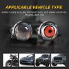 3D Car Devil Eyes LED Large Light 6/33 Mode Remote Adjustable Eye Pattern For Car Motorcycle Lens Headlight Universal 2PCS
